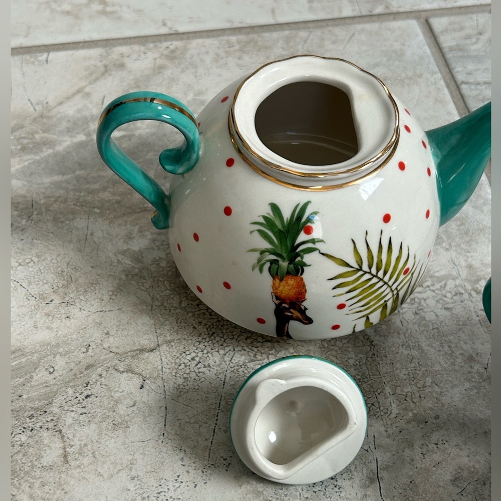 NWT Anthropologie Yvonne Ellen Giraffe Tea For One Set Teapot And Cup - Picture 8 of 10